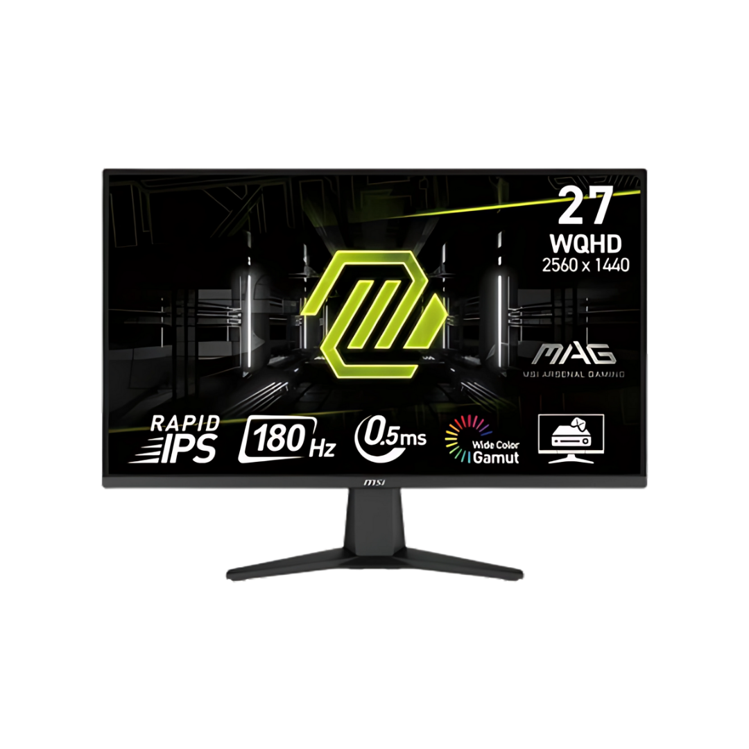 MSI MAG 275QF 27 inch WQHD gaming monitor, IPS panel, 180Hz refresh rate, 0.5ms response time. MSI MAG 275QF 27 inch WQHD gaming monitor, IPS panel, 180Hz refresh rate, 0.5ms response time.